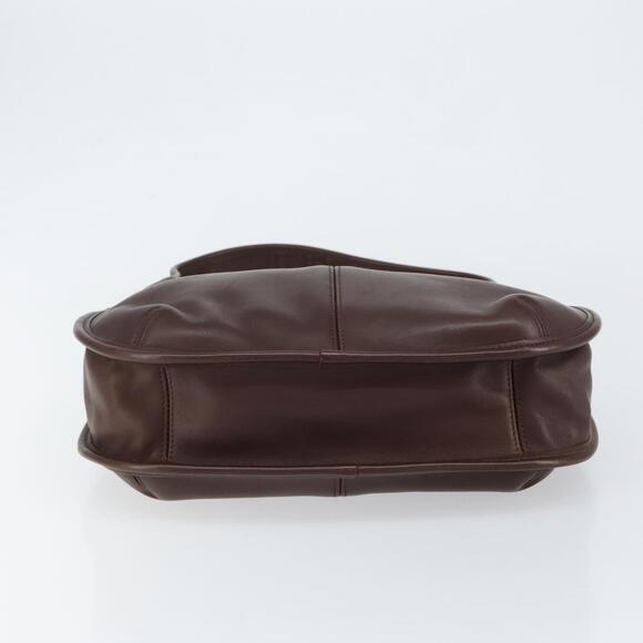 Coach Shoulder Bag Leather Dark Brown Auth 149672 - Picture 5 of 16